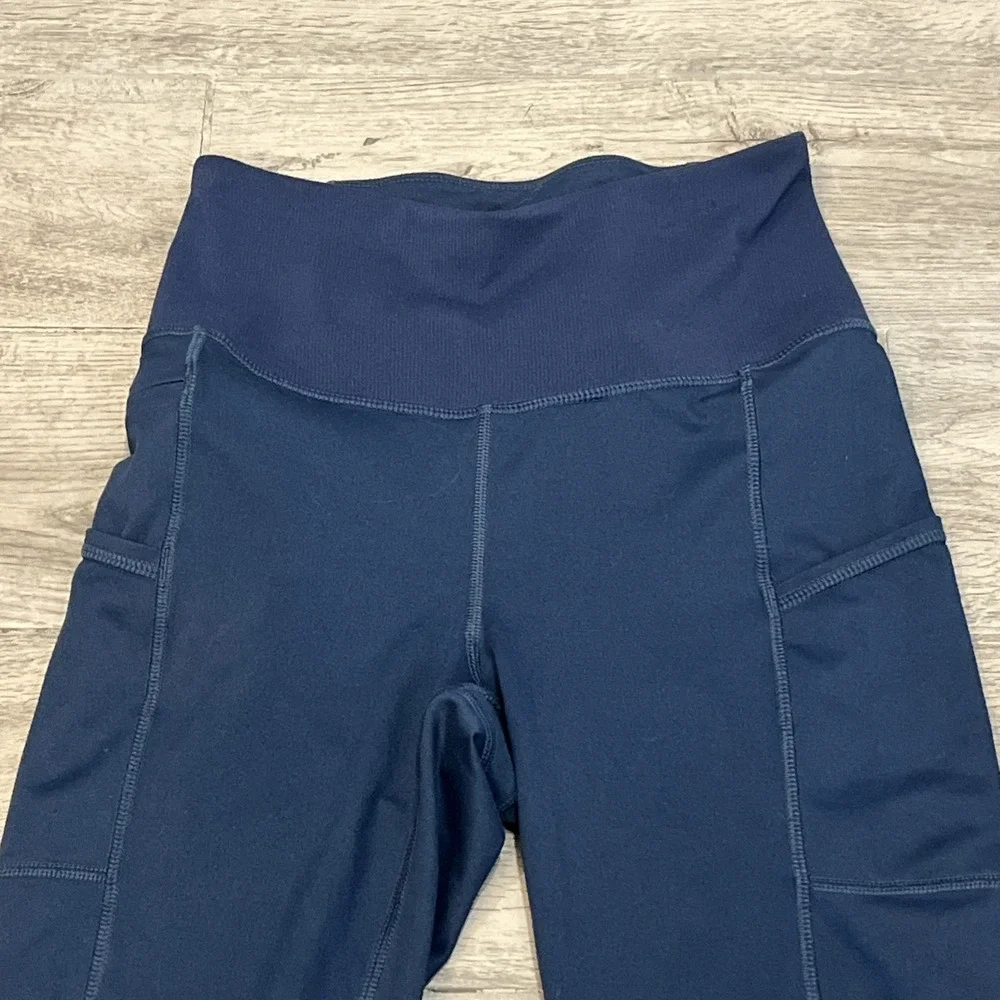 Patagonia Lightweight Women's Capri Leggings Pack Out 2 pockets‎ Navy Sz Small